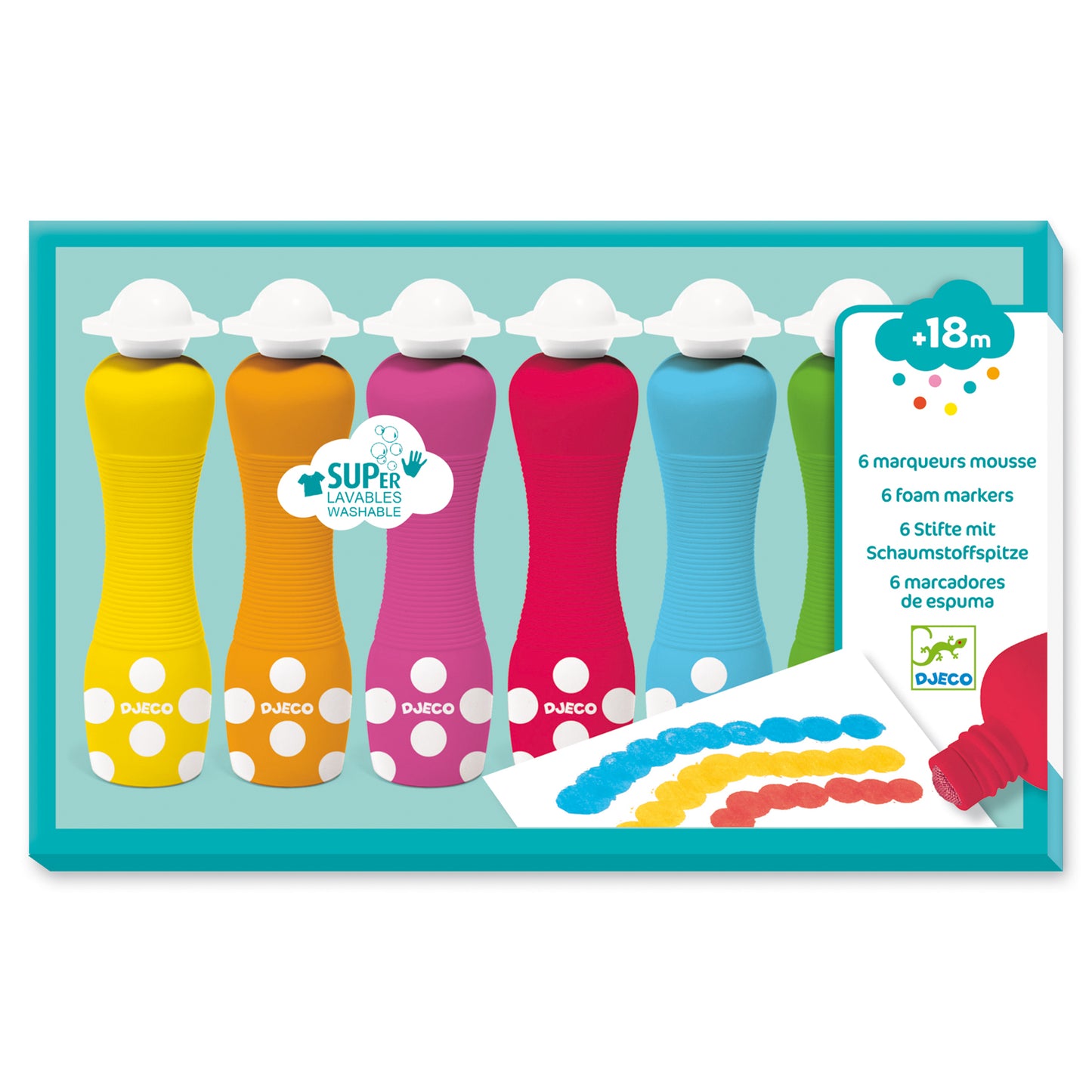 6 Foam Markers