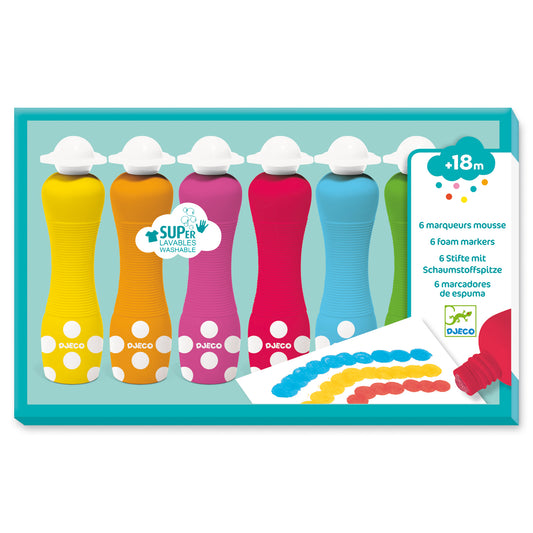 6 Foam Markers