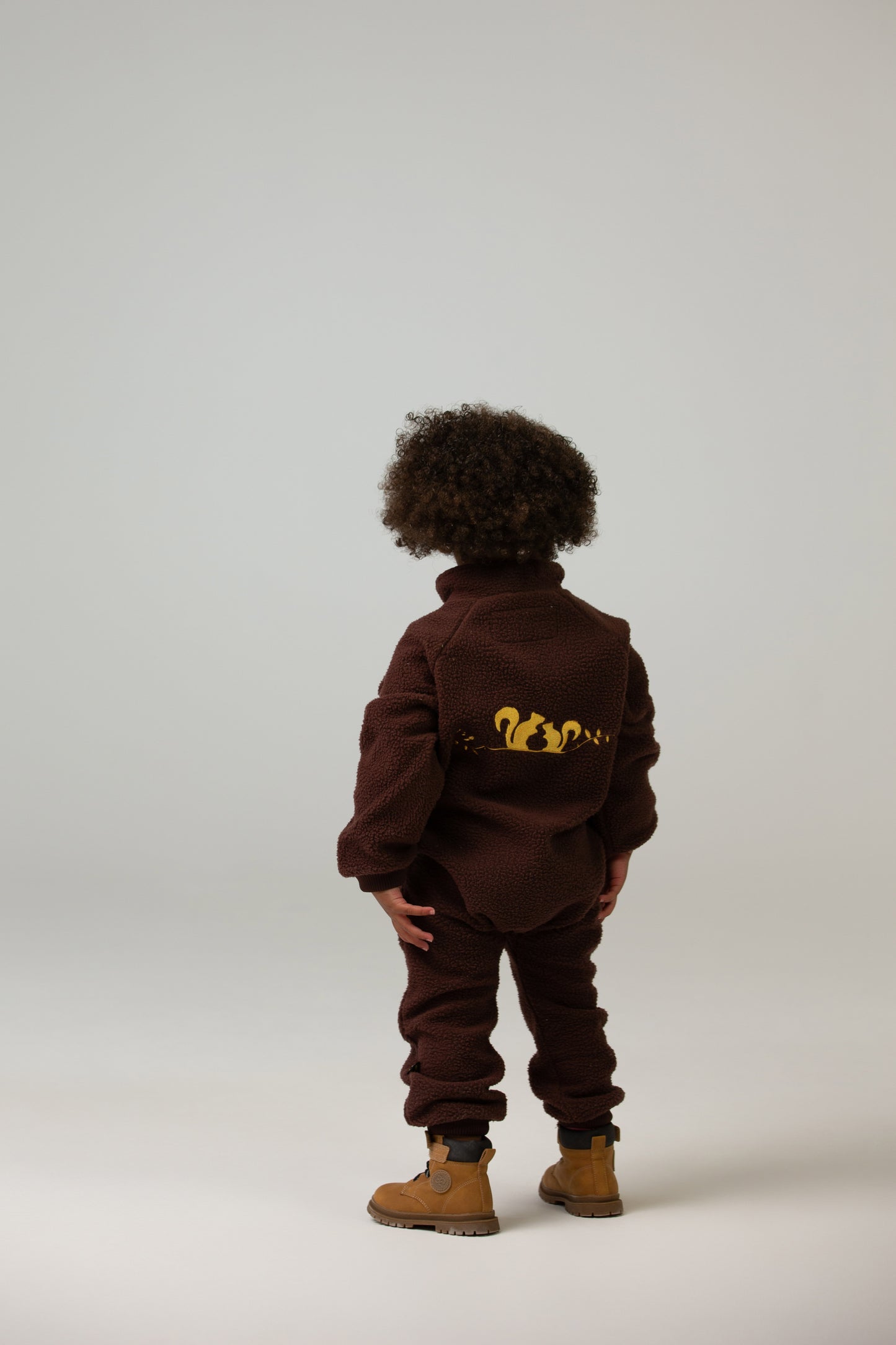 Sherpa Fleece Onesie Dark Brown