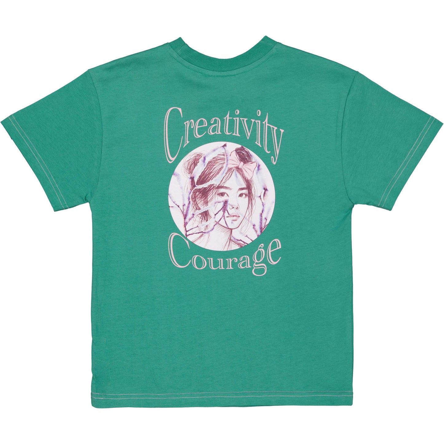 rugzijde tshirt hailey bottle green van house of artists