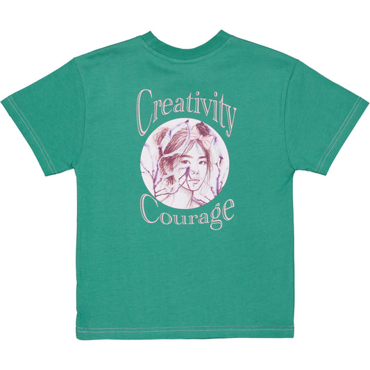 rugzijde tshirt hailey bottle green van house of artists