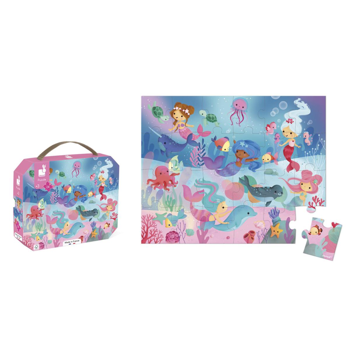 Kinderpuzzel 24 stukjes met draagtas