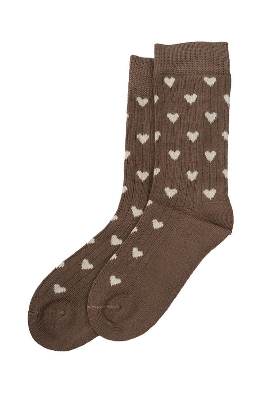 Bamboo Sokken Heart Chocolat