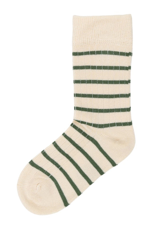 Bamboo Sokken Stripes Emerald Green