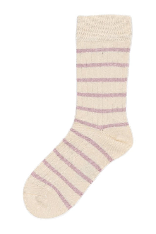 Bamboo Sokken Stripes Rose