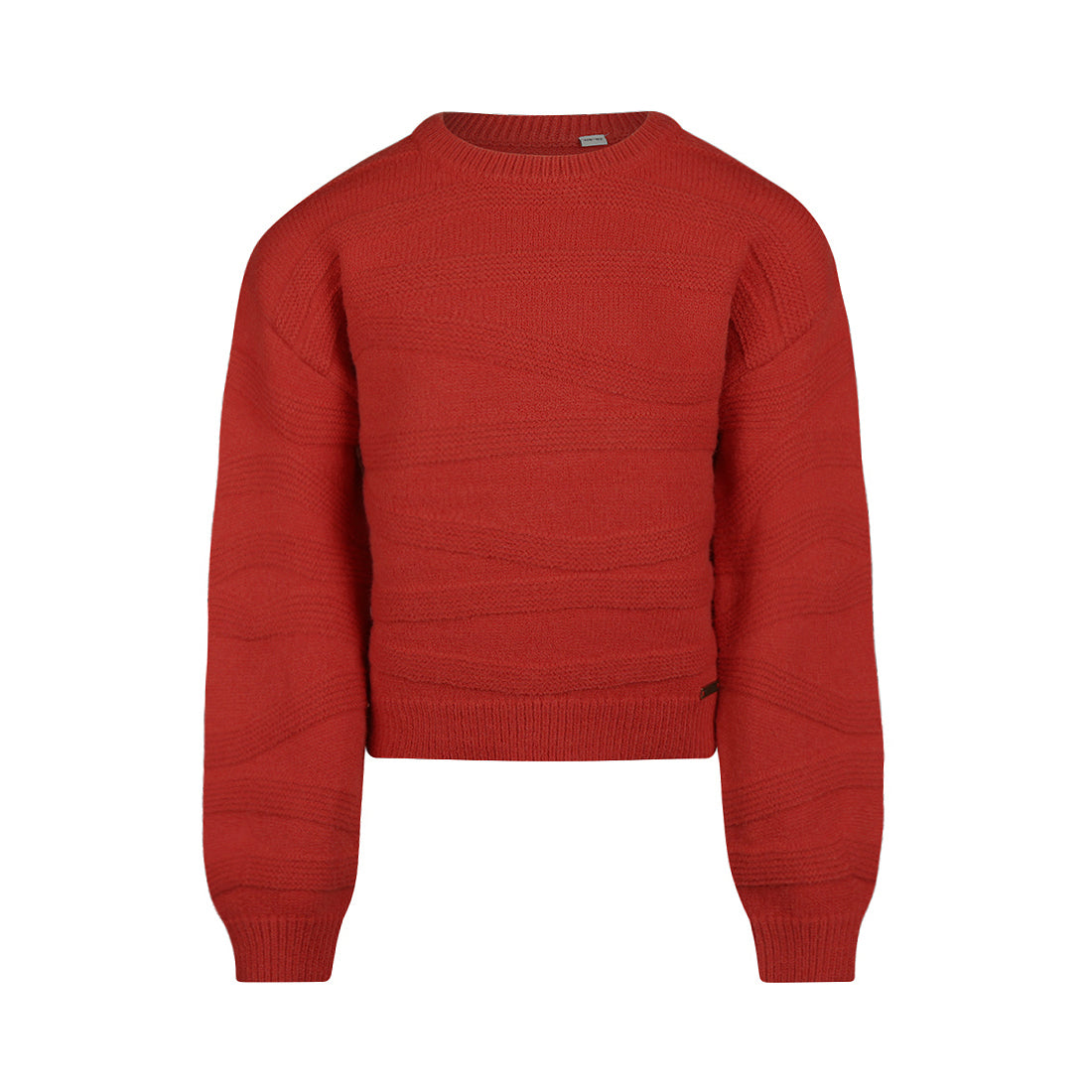 Pullover Dropped Shoulder Red