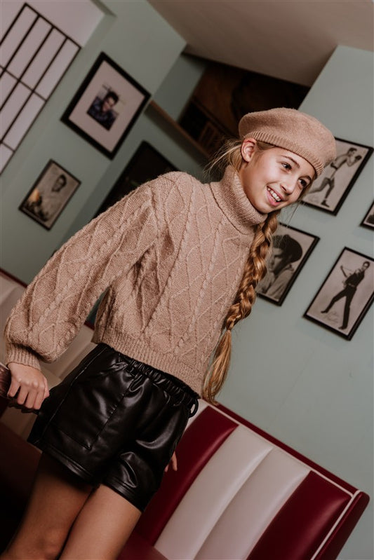 Pullover High Neck Taupe