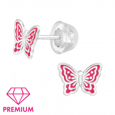 Oorstekers Premium Vlinder Roze