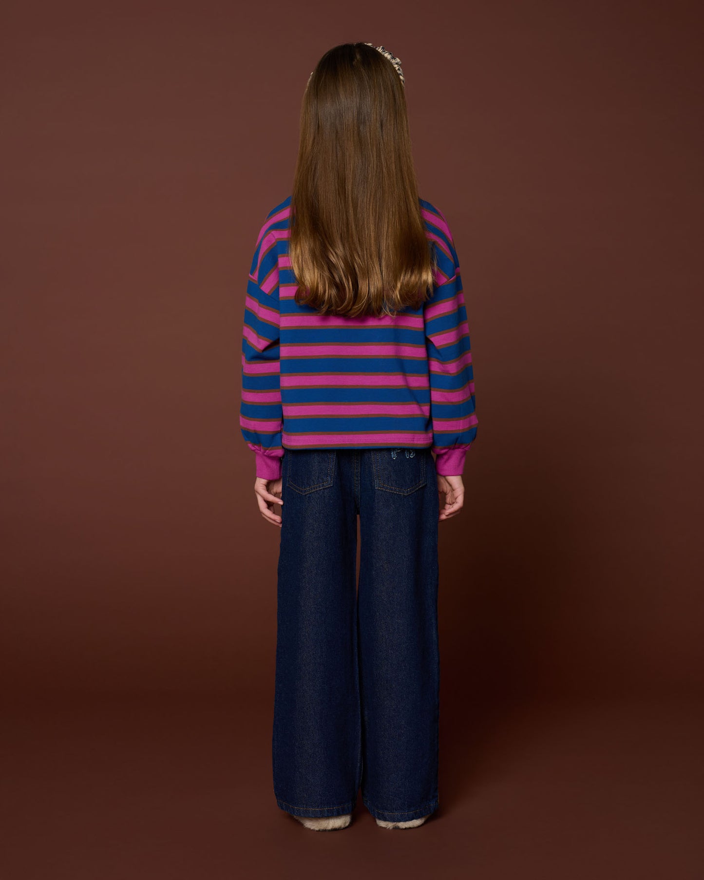 achteraanzicht polo sweater stripe
