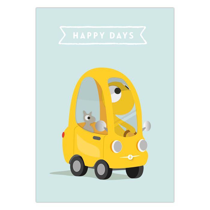 Postkaart Happy Days