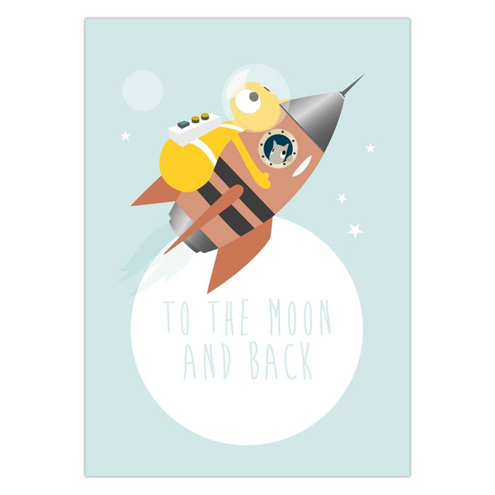 Postkaart To The Moon And Back