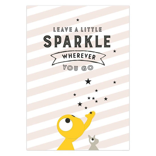 Postkaart Leave a Little Sparkle