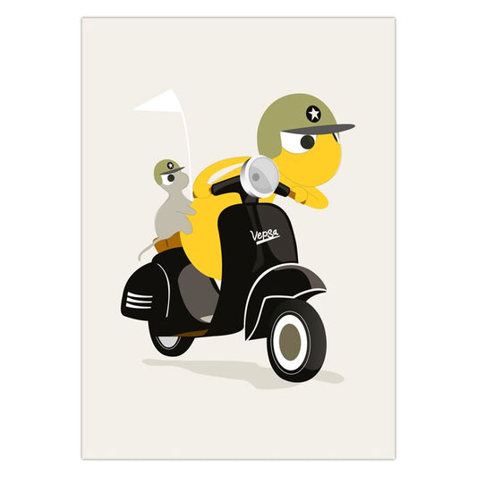 Postkaart Vespa