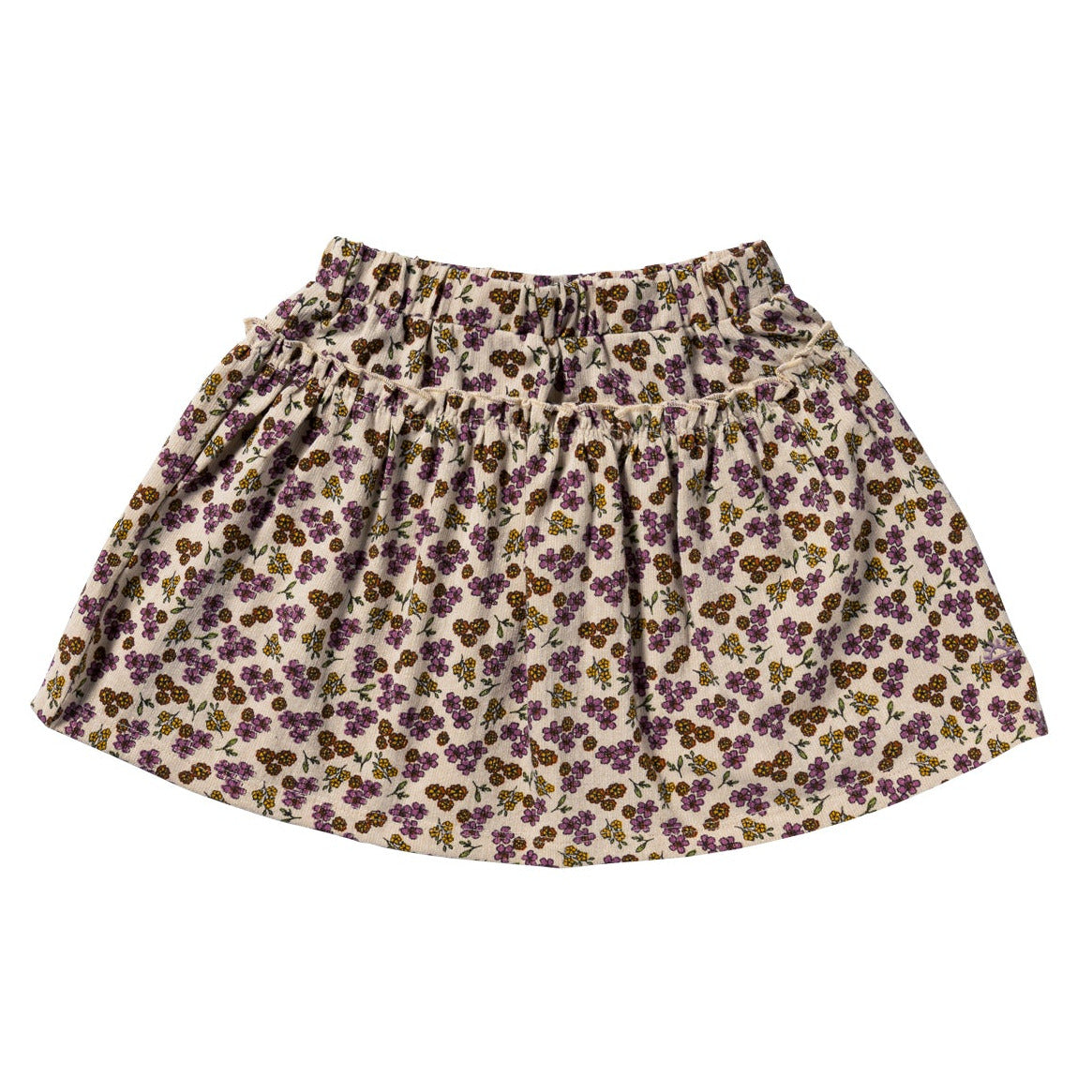 ecru rokje met subtiele glitter en bloemen print van Salted Stories