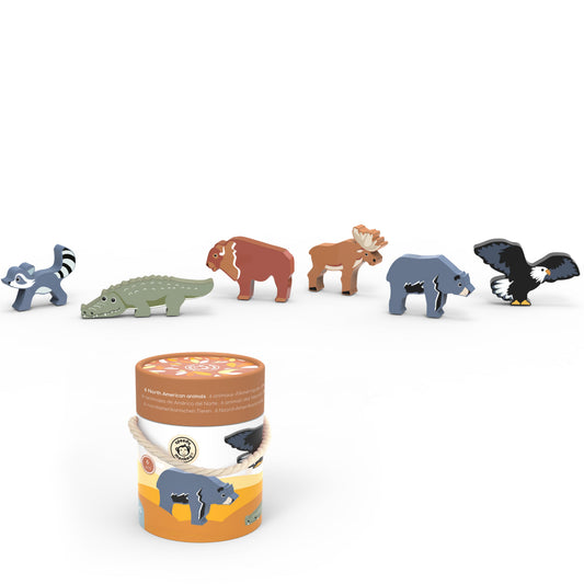 World Animals North America houten dieren.