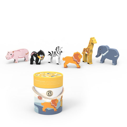 Speedy Monkey houten safari dieren.