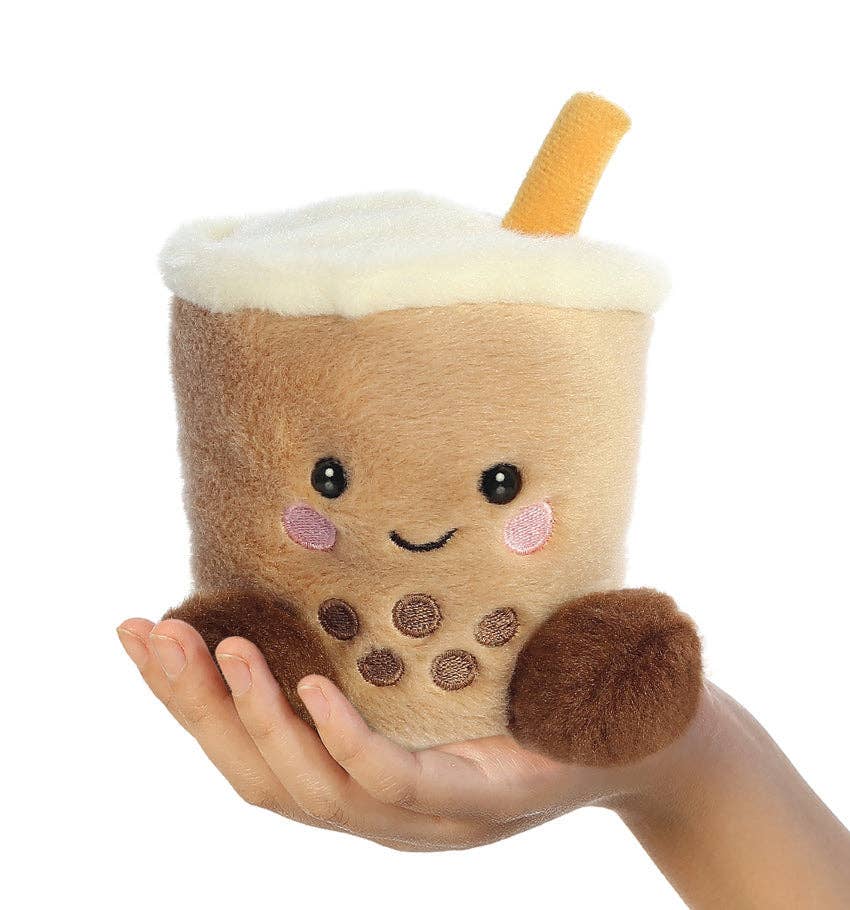 Schattig bubble tea knuffeltje met bruin lijfje