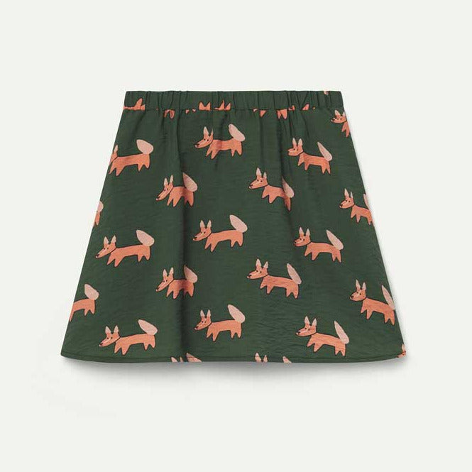groene rok voor meisjes met hondjes all over print 