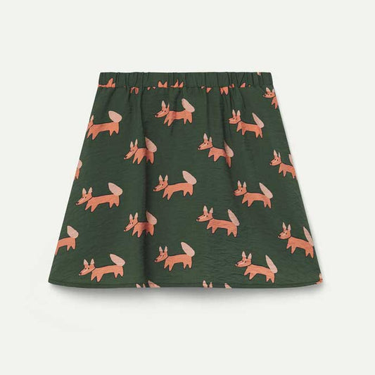 groene rok voor meisjes met hondjes all over print 