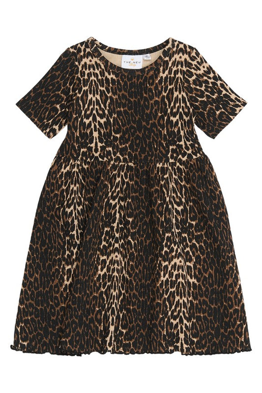 Ellie Rib Dress Oxford Tan