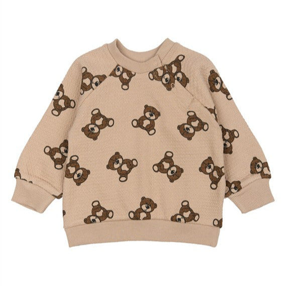 Waffle Sweater Primo Humus AOP