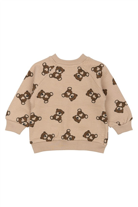 Waffle Sweater Primo Humus AOP