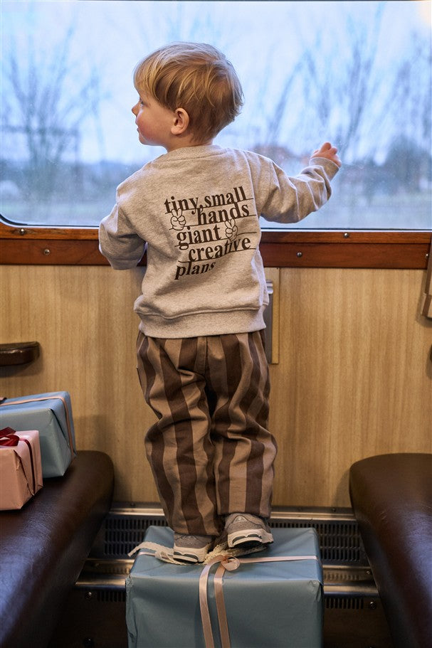 Bruine gestreepte broek voor peuter jongens