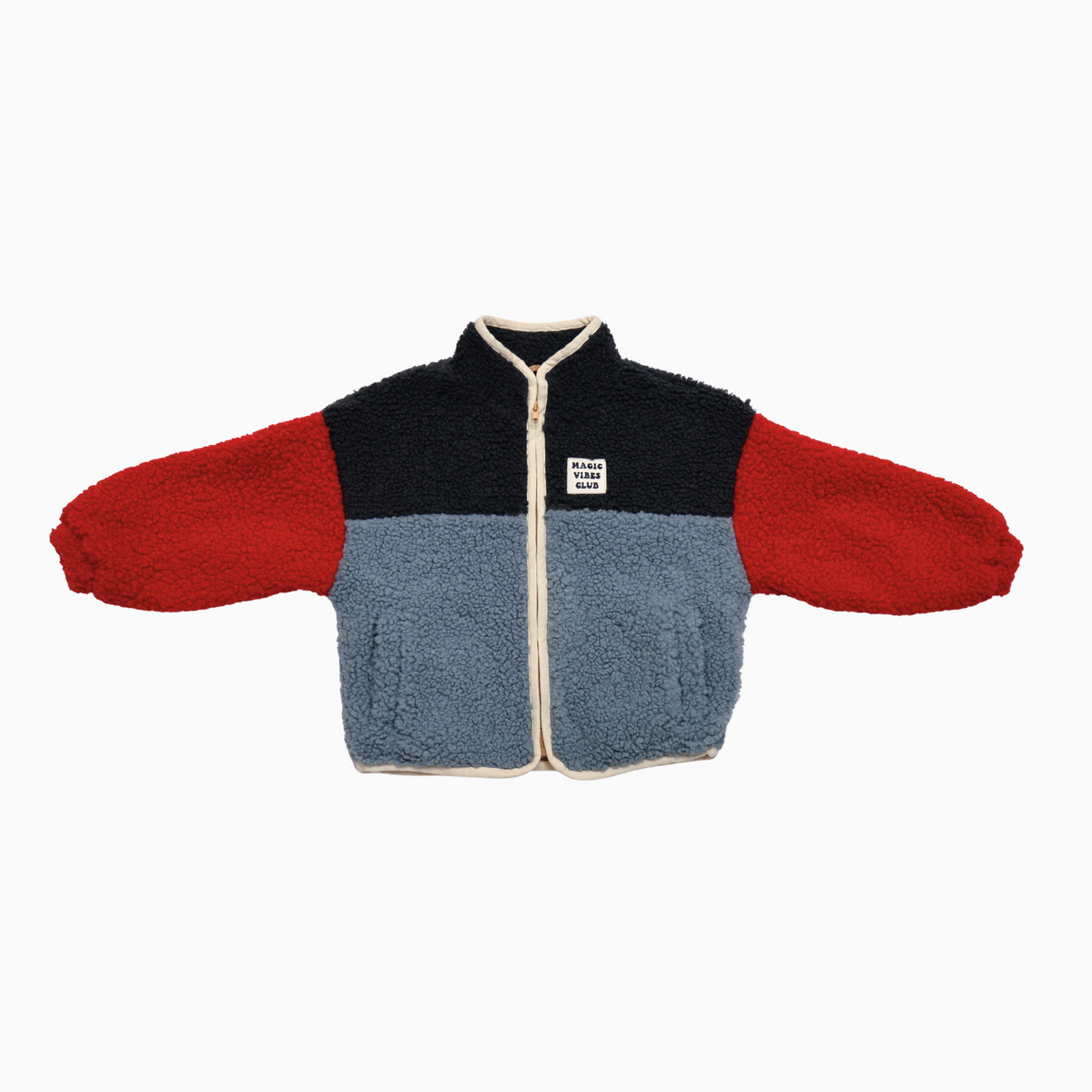 Teddy jas met Magic Vibes Club patch.