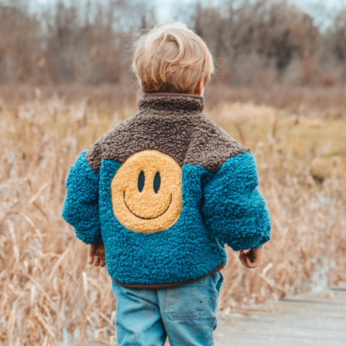 Teddy Jacket Smiley Blue.