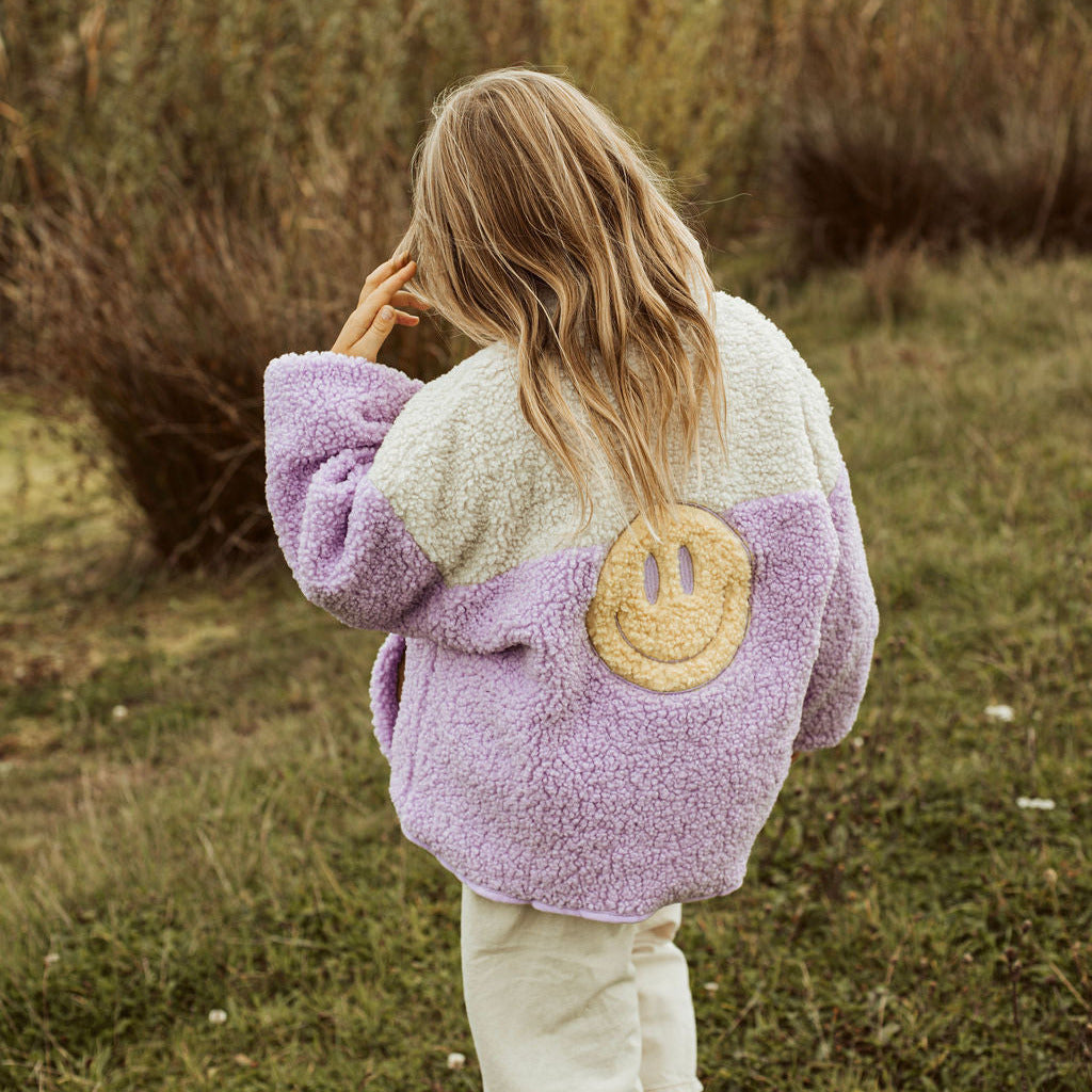 Teddy Jacket Smiley Lilac.