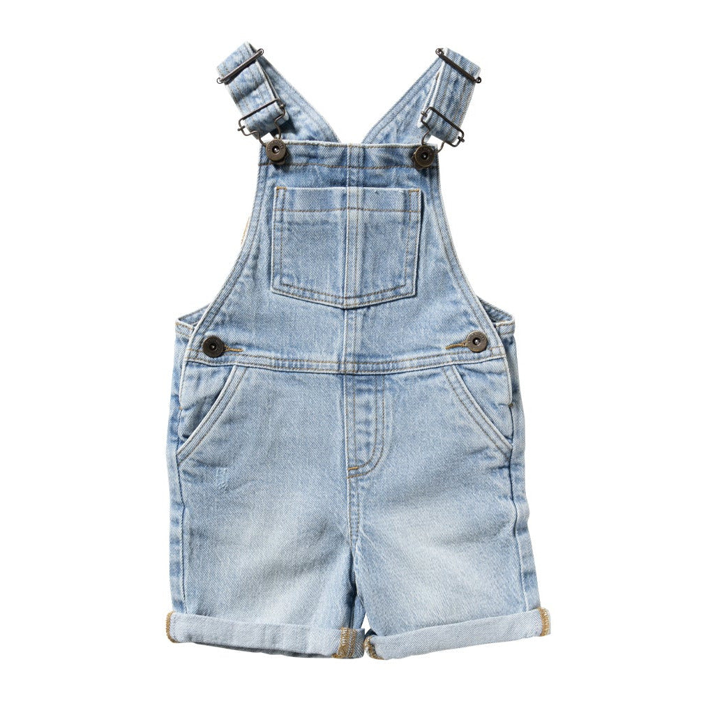 kid short dungarees light bleu denim van your wishes