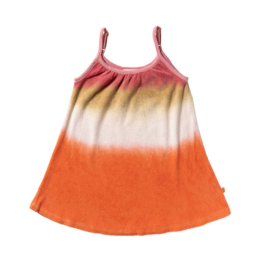 zomerse kinderjurk in badstof met tie dye effect van your wishes