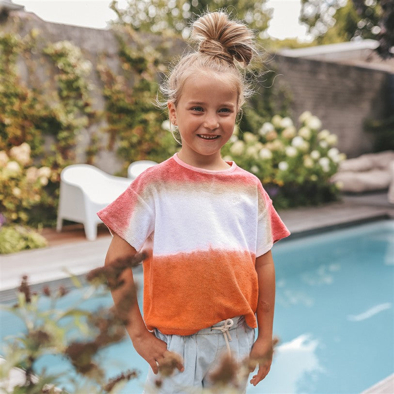 detail wide tshirt dip dye