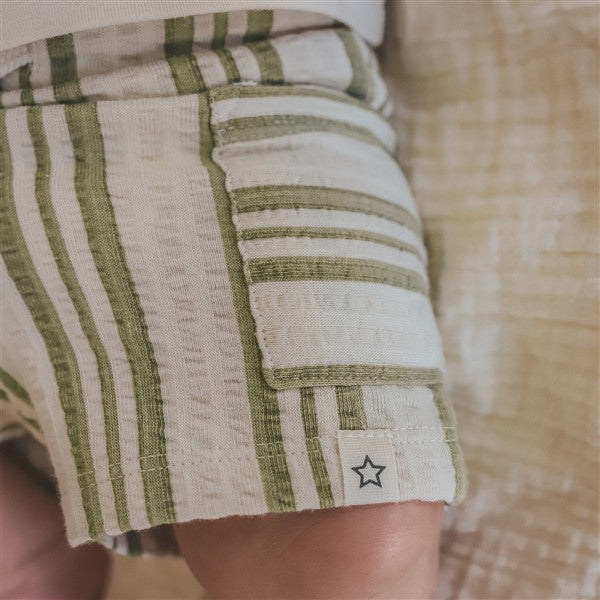 detail stof pocket shorts line