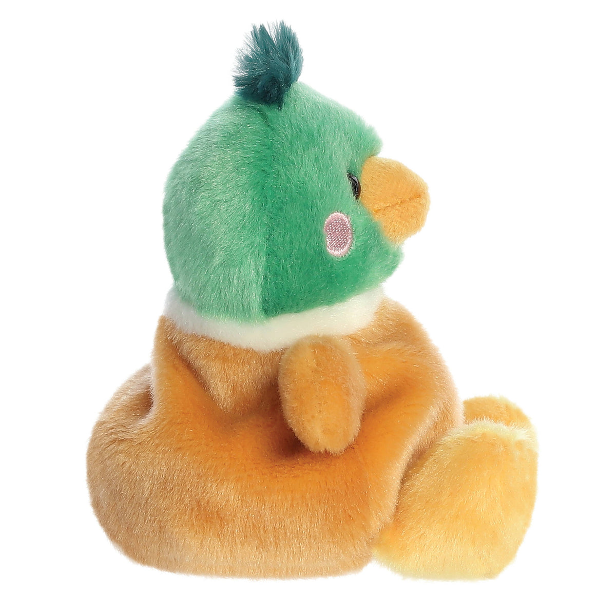 Zacht eendenknuffeltje met glimlach