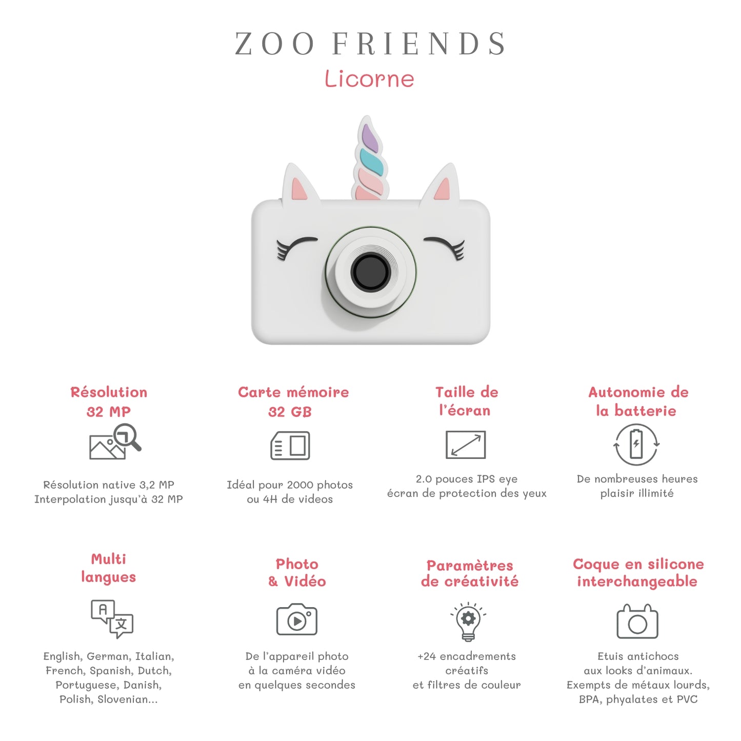 Zoo Friends Camera Unicorn