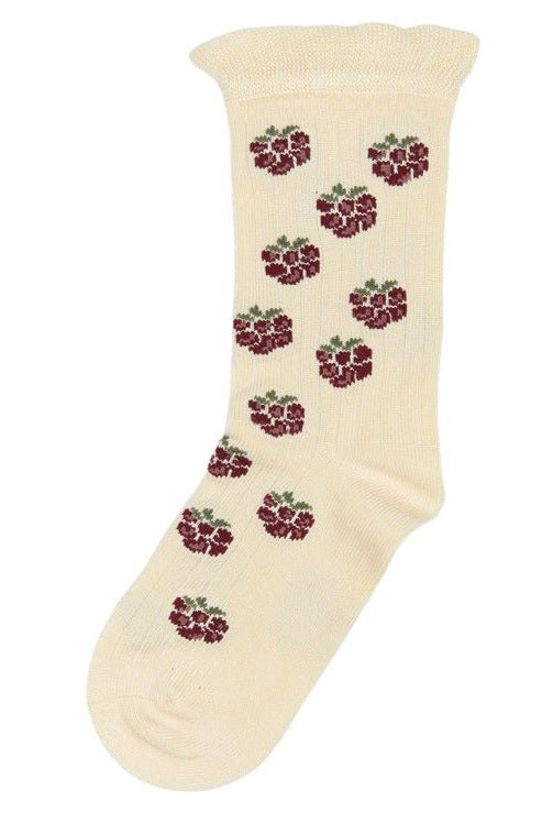 Bamboo Sokken Frill Raspberry