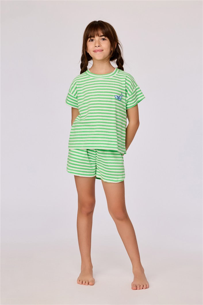 volledig beeld beach set tshirt + short van woody