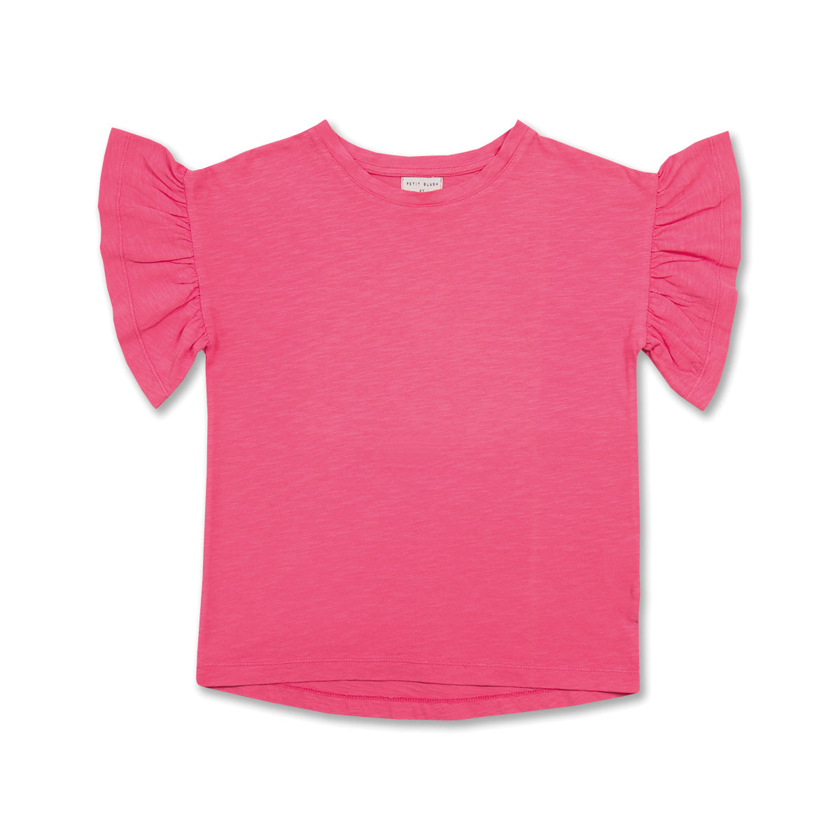 Bella Ruffle Tee Hot Pink