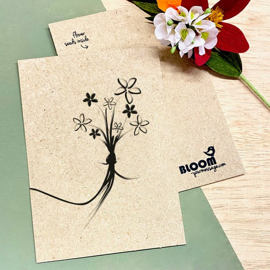 Wenskaart Flowers Boeket