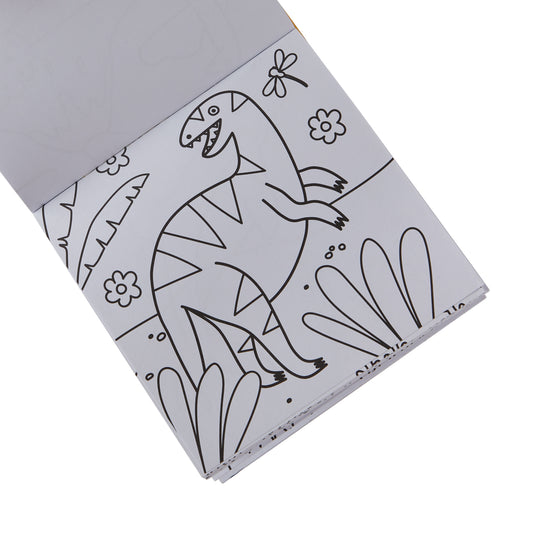 Kleurboek + Krijtjes Dino Land