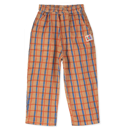 Broek Corduroy Checks Toasted