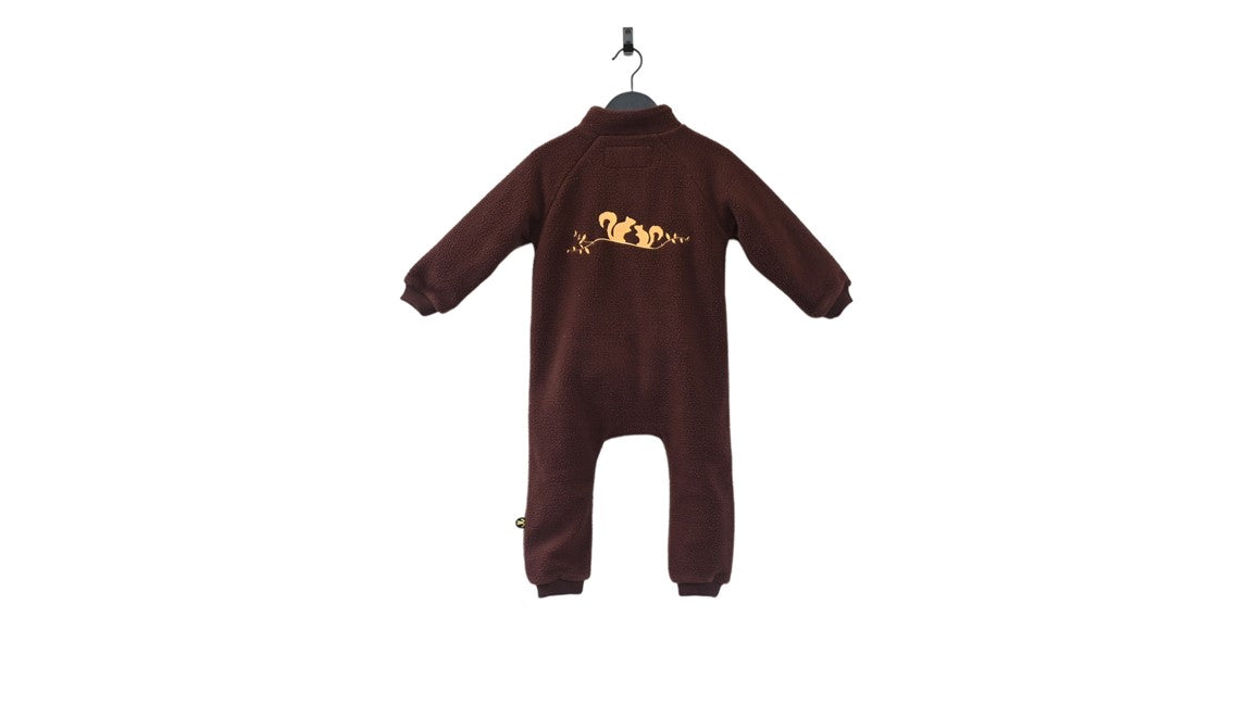 Sherpa Fleece Onesie Dark Brown