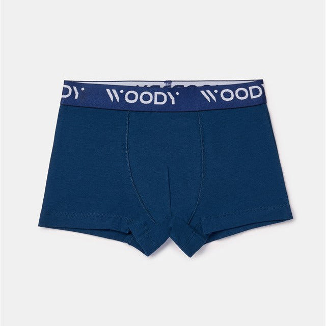 donkerblauwe boxer short van woody voor jongens