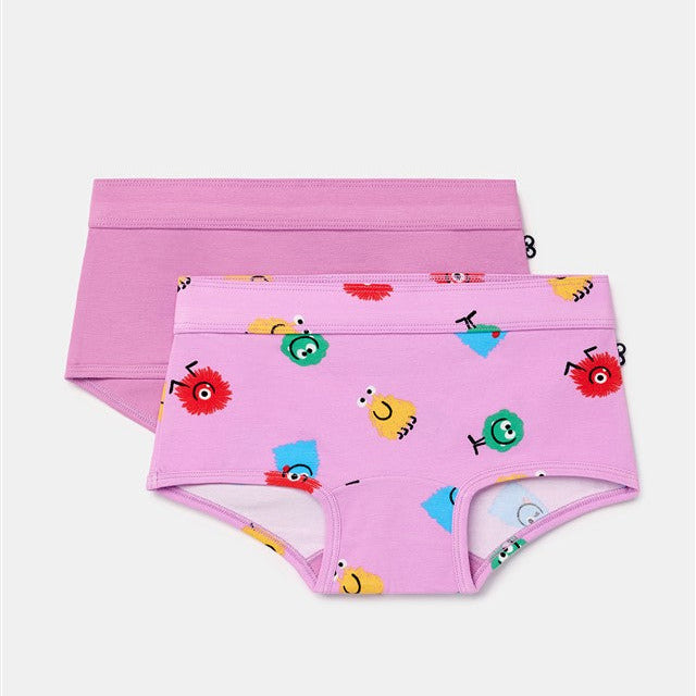 duopack boxers voor meisjes in roze en met alien print van woody