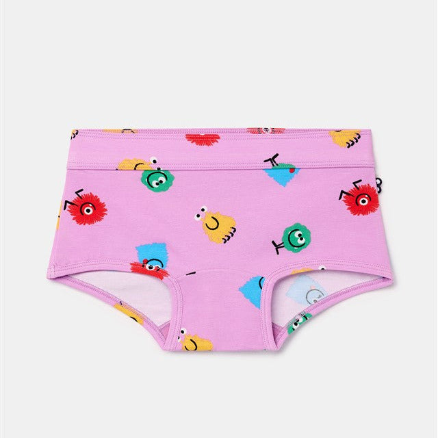 roze boxer voor meisjes met alien print