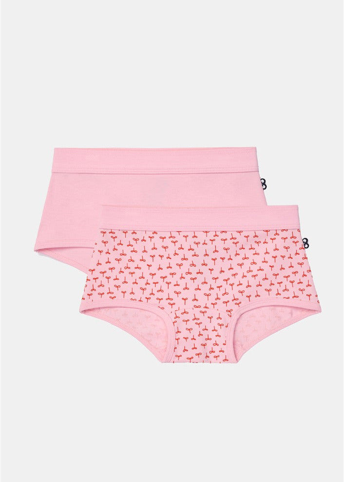 Duopack Meisjes Boxer Roze+Plantjes