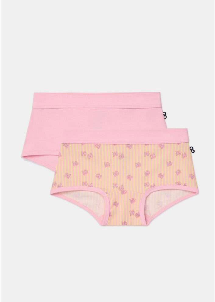 Duopack Meisjes Boxer Roze+Vlinder