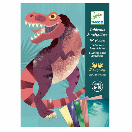crea kit met foil art in jurassic thema van djeco