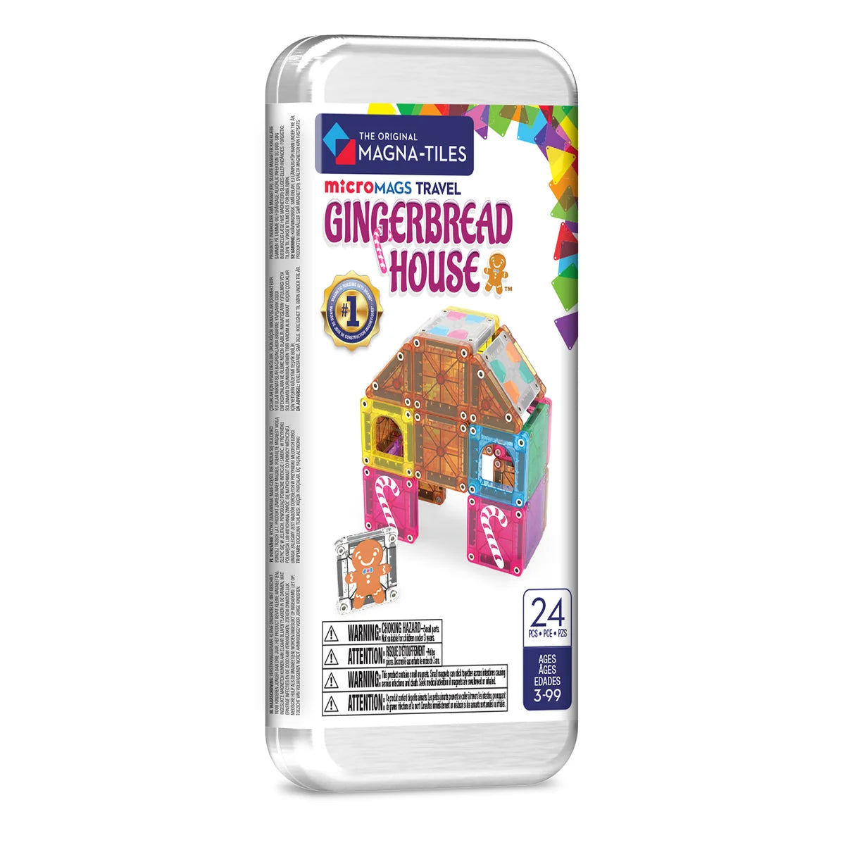 MicroMAGS Gingerbread House Travel Set met peperkoekhuisje.